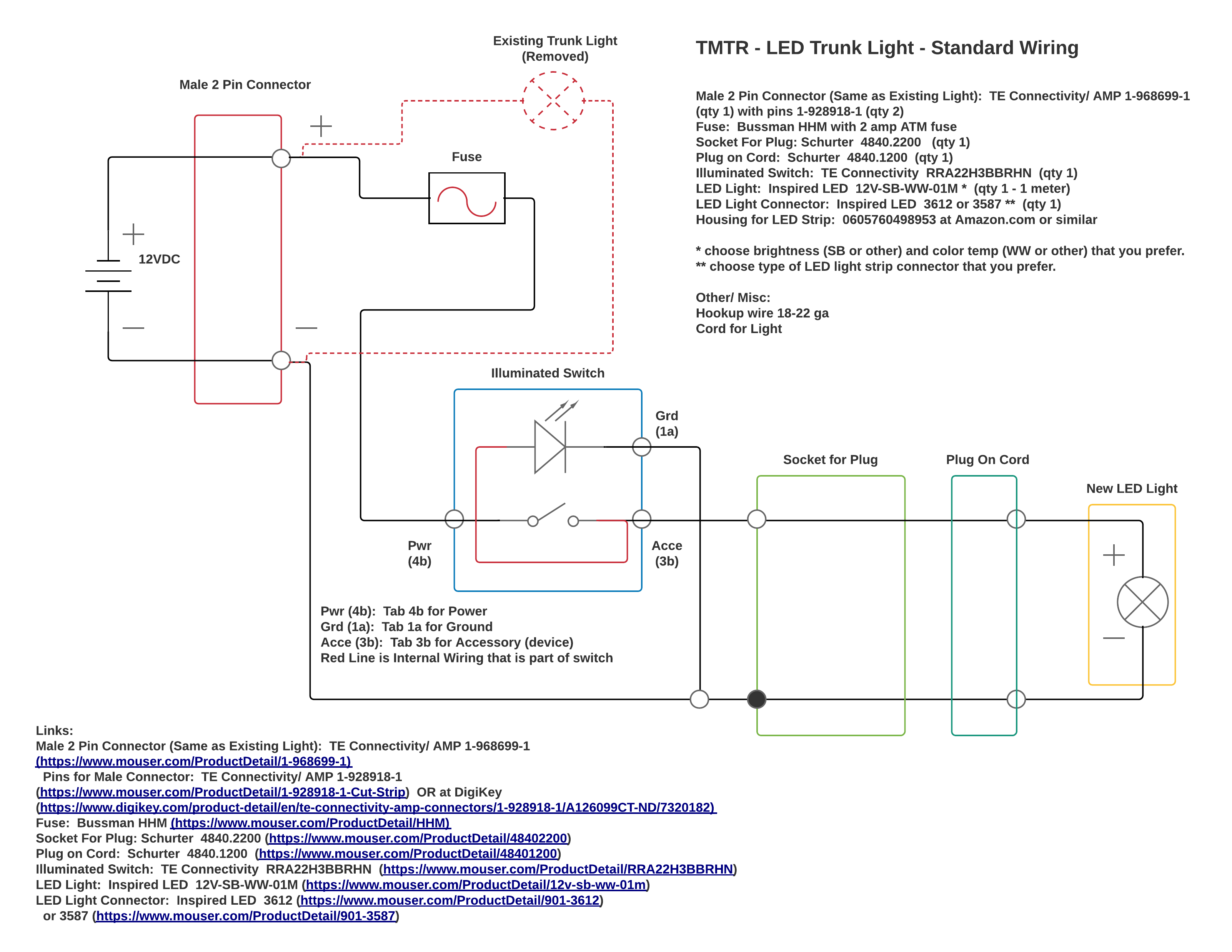 Electrical Schematic - Wiring Option 1